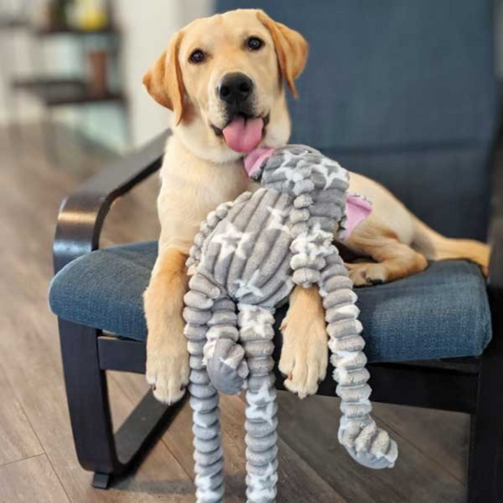 Patchwork Pet Ellie Elephant Plush Dog Toy