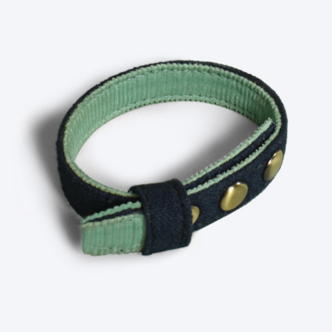 IndieGood Matching Corduroy Dog Collar &amp; Bracelet Set