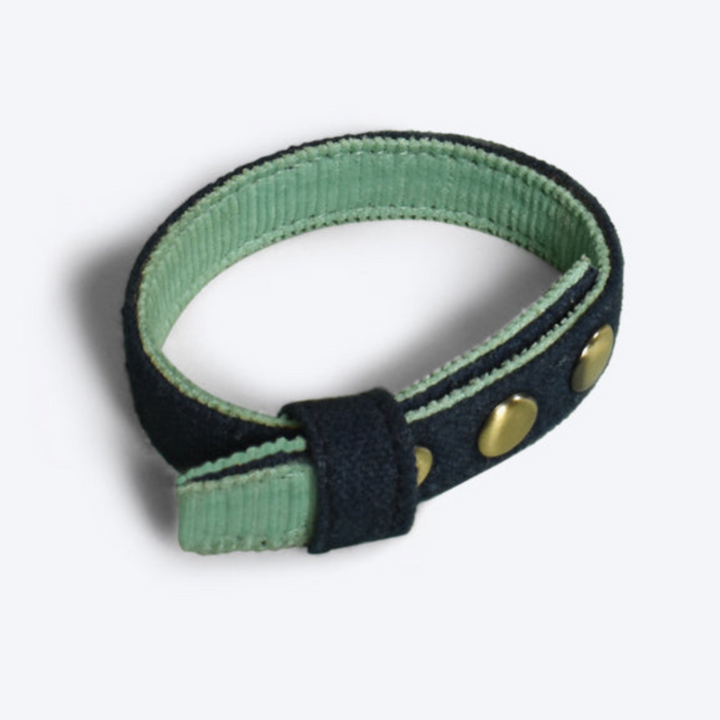 IndieGood Matching Corduroy Dog Collar &amp; Bracelet Set